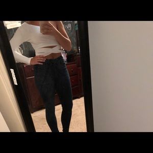 White strap crop top